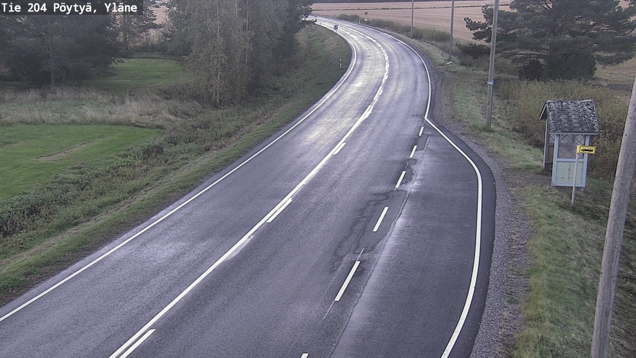 Weather Camera Image Road 204 Pöytyä, Yläne, Pöytyä, Varsinais-Suomi