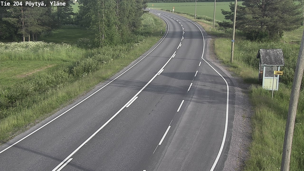 Kelikamerat Kuva Tie 204 Pöytyä, Yläne, Pöytyä, Varsinais-Suomi