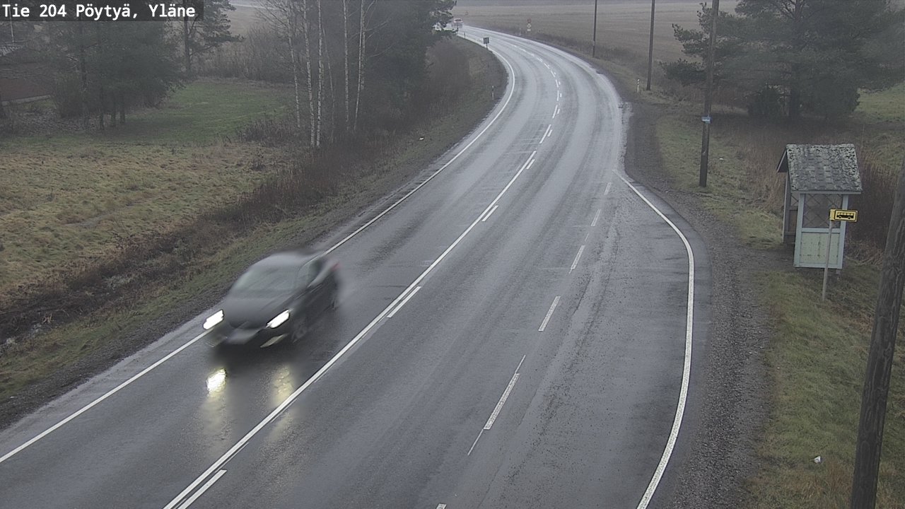 Weather Camera Image Road 204 Pöytyä, Yläne, Pöytyä, Varsinais-Suomi