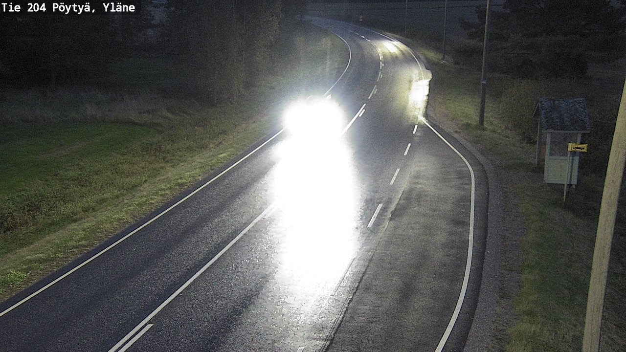 Weather Camera Image Road 204 Pöytyä, Yläne, Pöytyä, Varsinais-Suomi