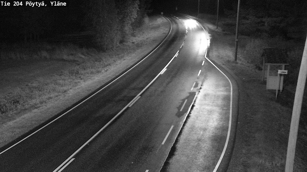 Weather Camera Image Road 204 Pöytyä, Yläne, Pöytyä, Varsinais-Suomi