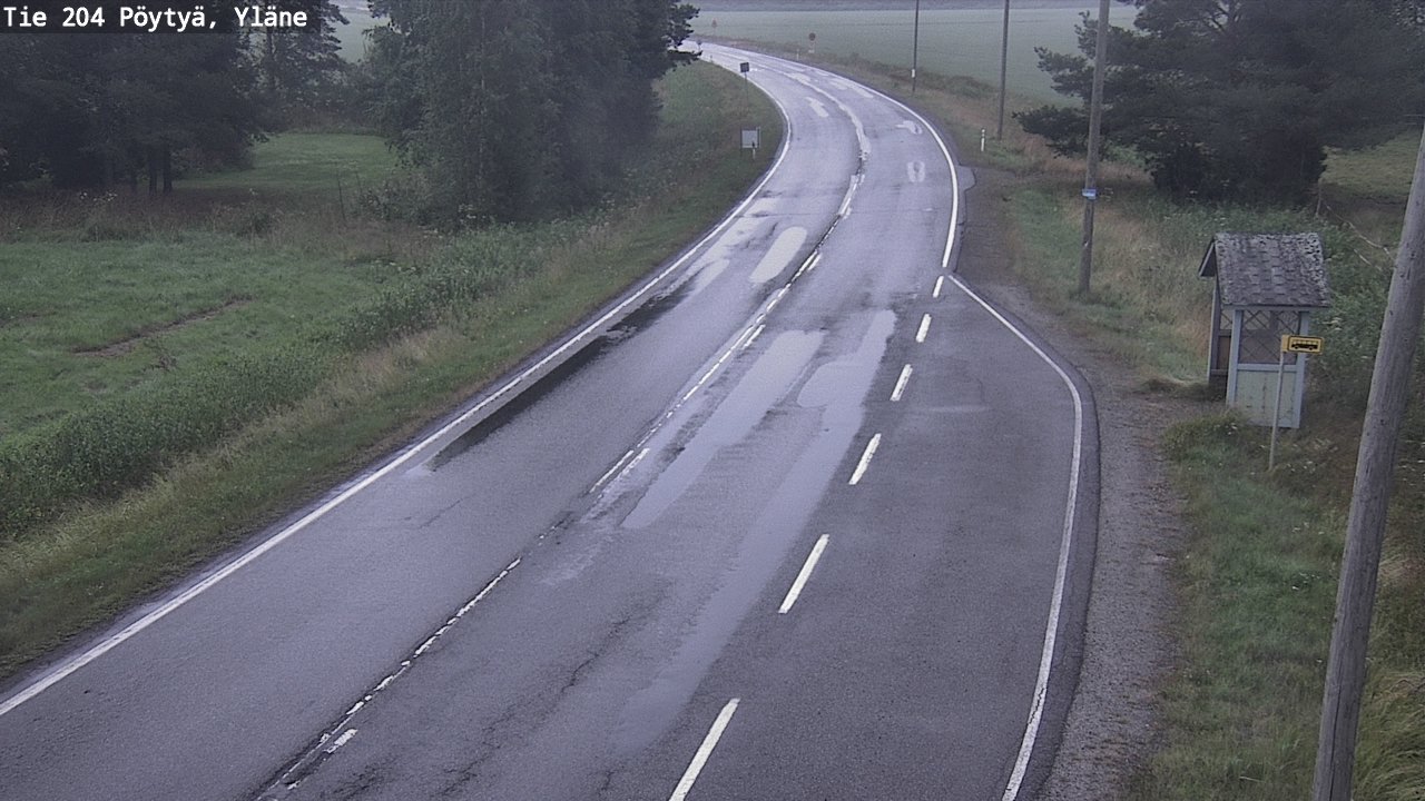 Weather Camera Image Väg 204 Pöytyä, Yläne, Pöytyä, Varsinais-Suomi