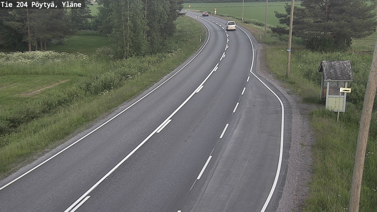 Kelikamerat Kuva Tie 204 Pöytyä, Yläne, Pöytyä, Varsinais-Suomi