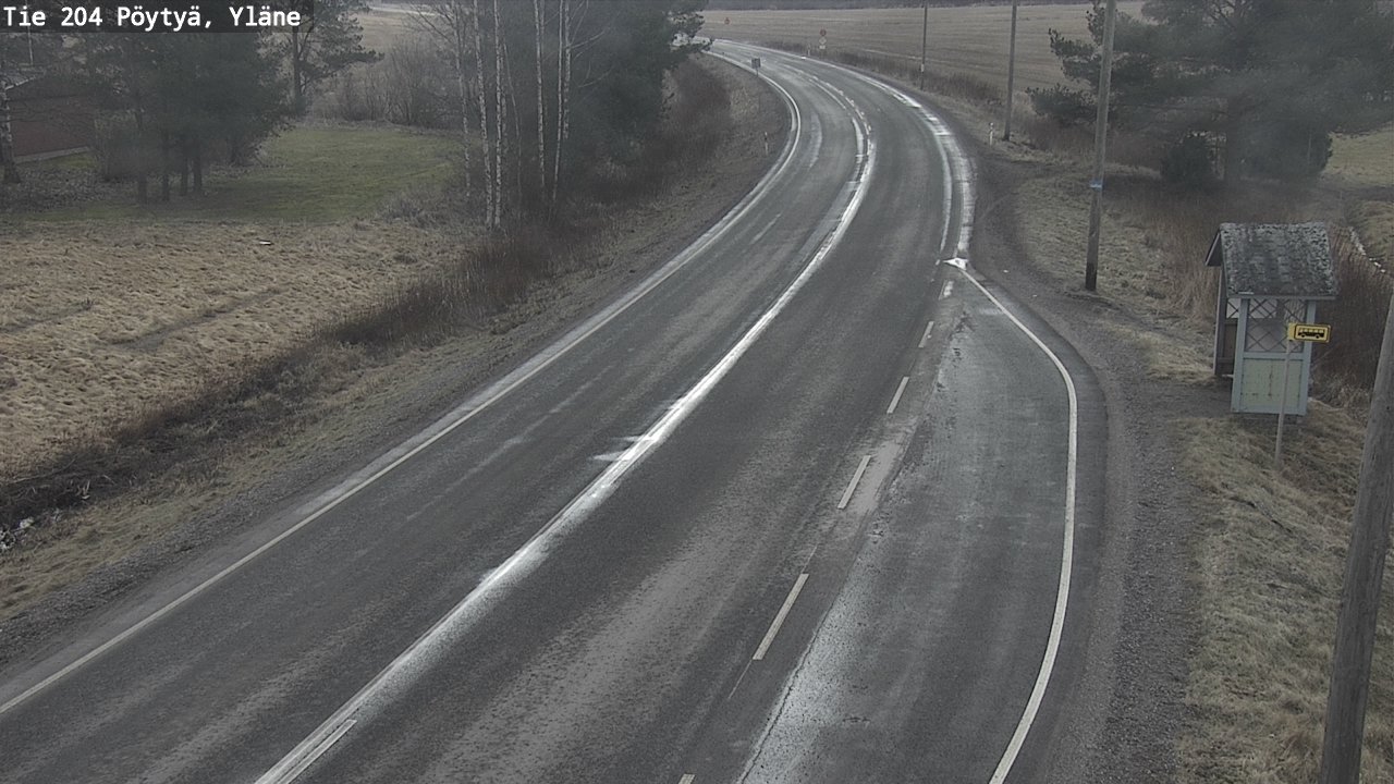 Weather Camera Image Road 204 Pöytyä, Yläne, Pöytyä, Varsinais-Suomi
