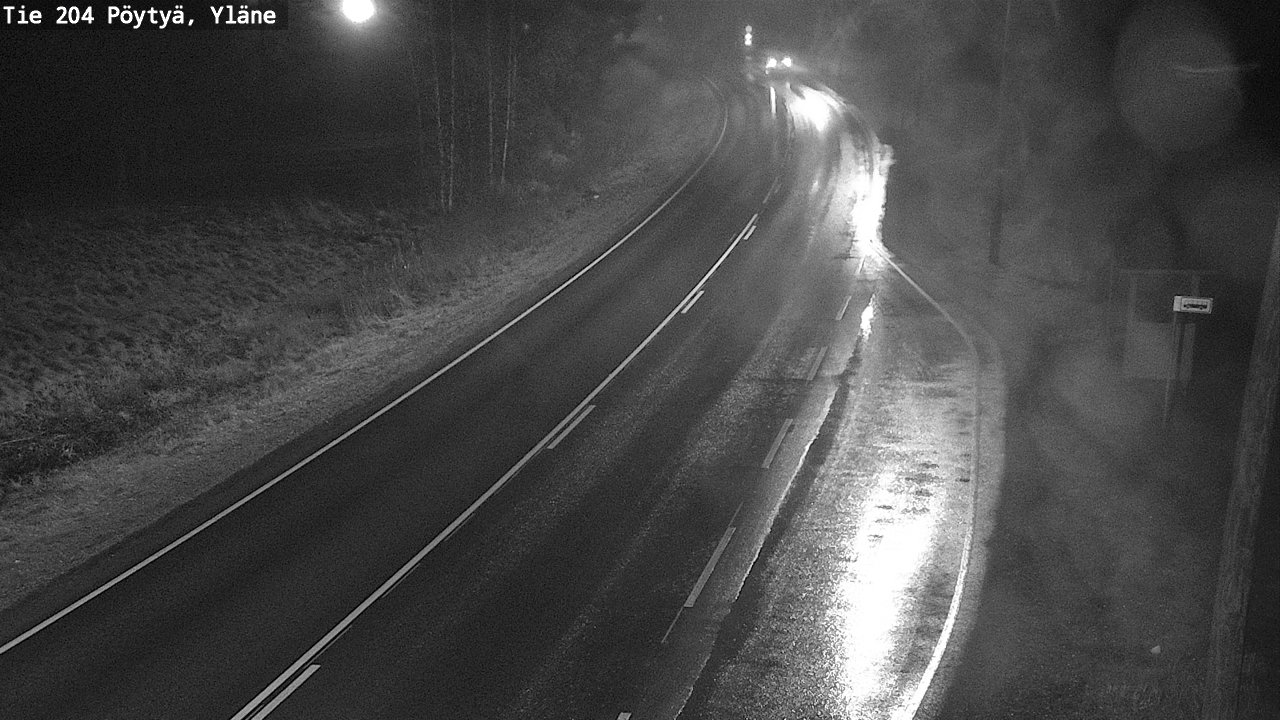 Weather Camera Image Väg 204 Pöytyä, Yläne, Pöytyä, Varsinais-Suomi