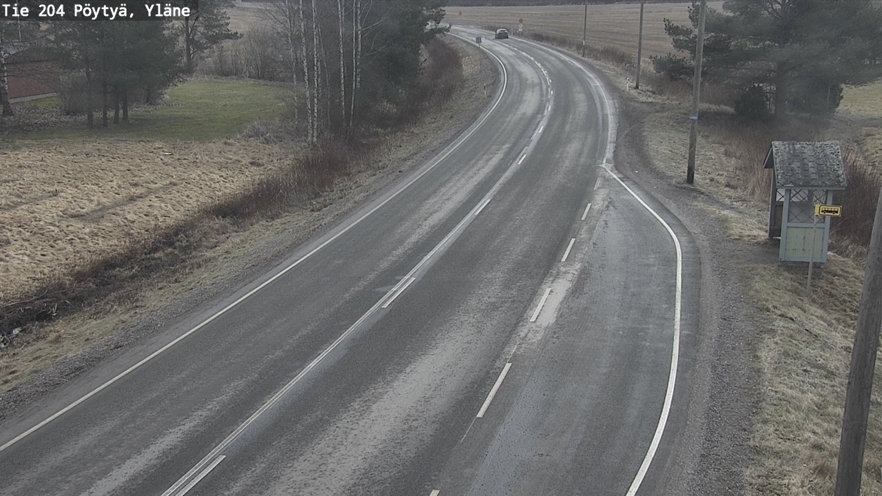 Weather Camera Image Road 204 Pöytyä, Yläne, Pöytyä, Varsinais-Suomi