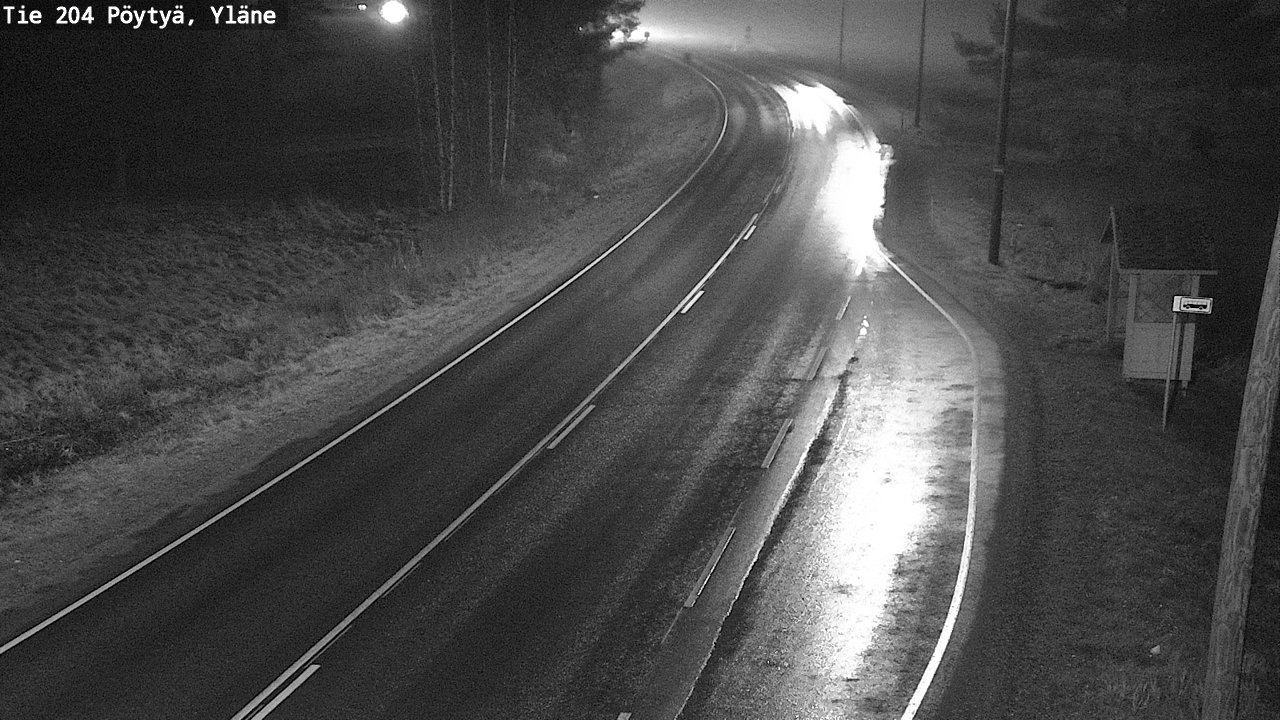 Weather Camera Image Väg 204 Pöytyä, Yläne, Pöytyä, Varsinais-Suomi