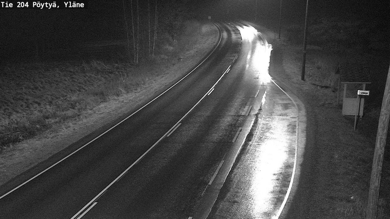 Weather Camera Image Väg 204 Pöytyä, Yläne, Pöytyä, Varsinais-Suomi