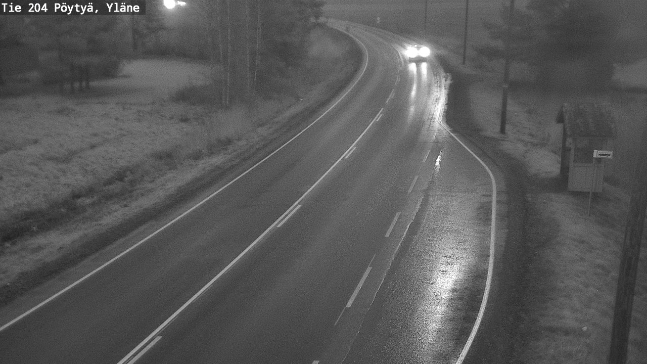 Weather Camera Image Road 204 Pöytyä, Yläne, Pöytyä, Varsinais-Suomi