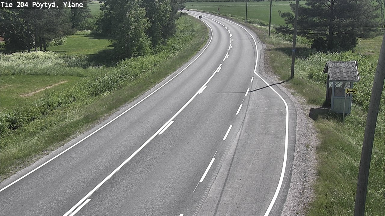 Weather Camera Image Road 204 Pöytyä, Yläne, Pöytyä, Varsinais-Suomi