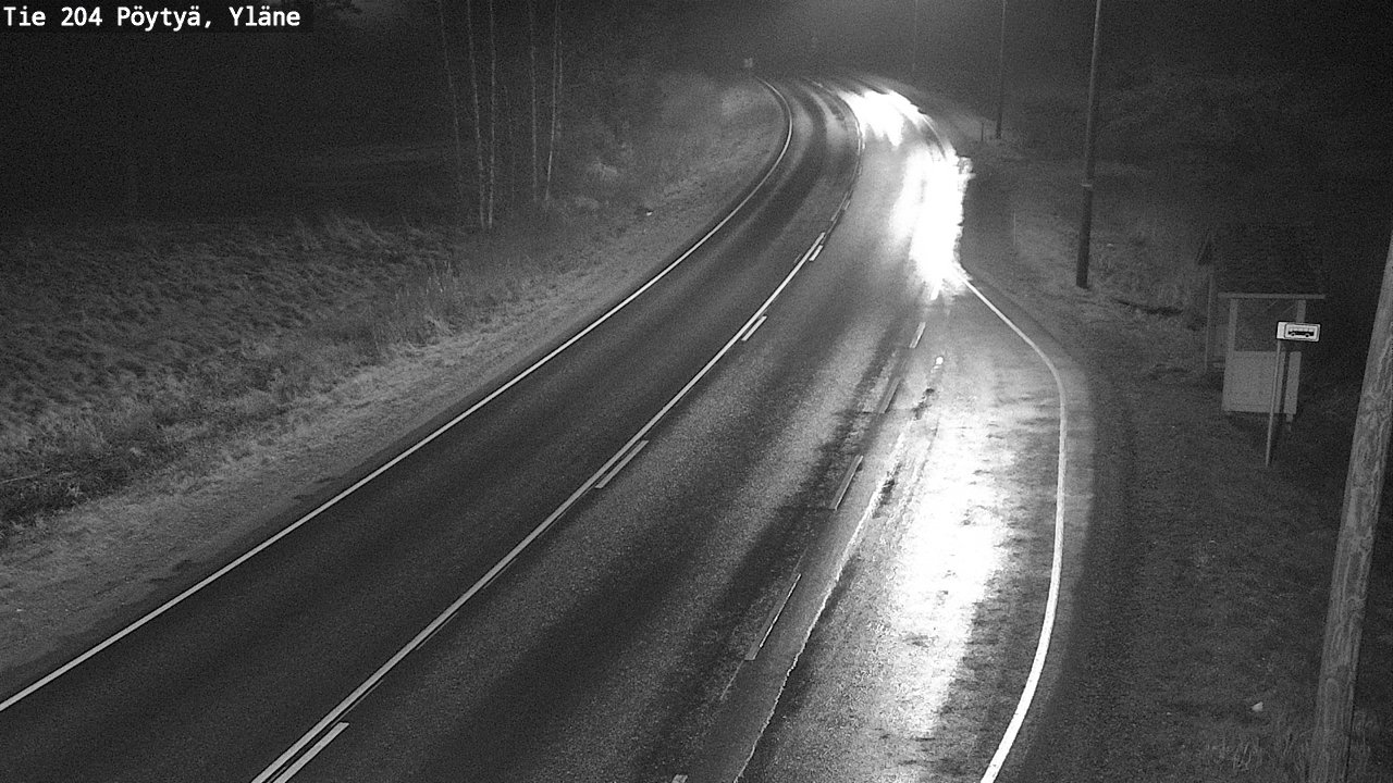 Weather Camera Image Väg 204 Pöytyä, Yläne, Pöytyä, Varsinais-Suomi