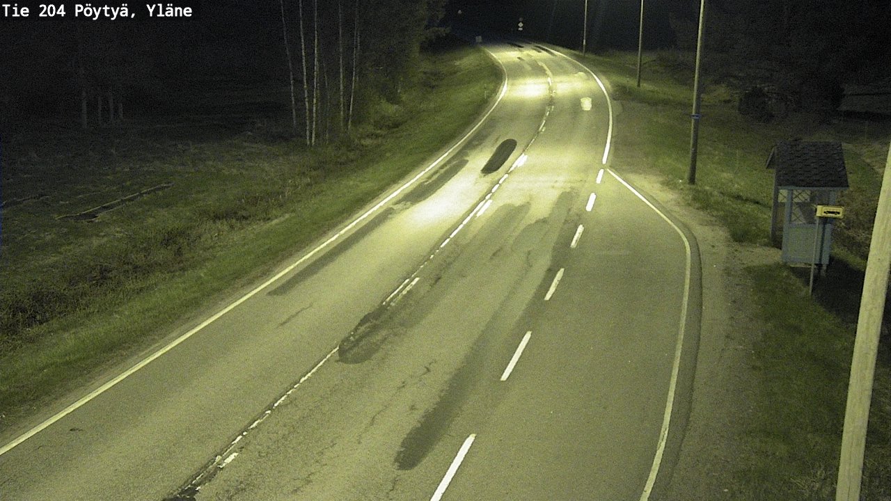 Weather Camera Image Road 204 Pöytyä, Yläne, Pöytyä, Varsinais-Suomi