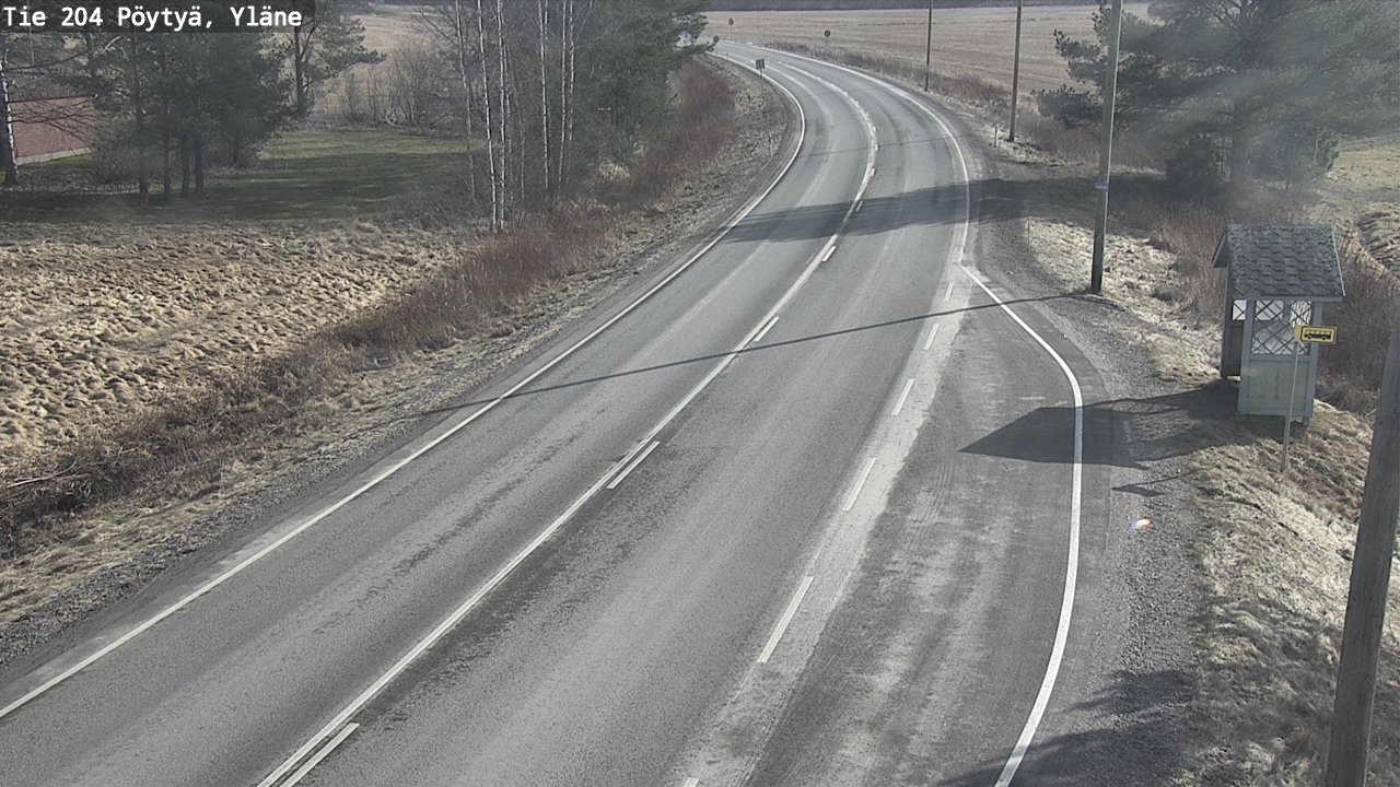 Weather Camera Image Road 204 Pöytyä, Yläne, Pöytyä, Varsinais-Suomi