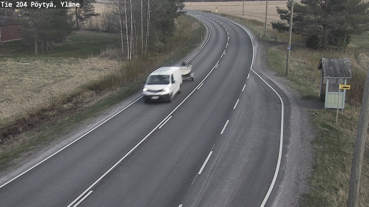 Weather Camera Image Road 204 Pöytyä, Yläne, Pöytyä, Varsinais-Suomi