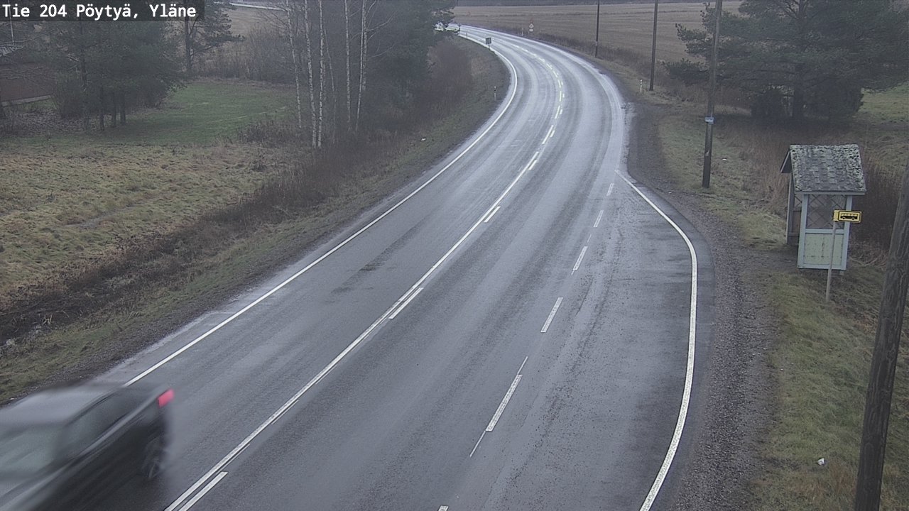 Weather Camera Image Road 204 Pöytyä, Yläne, Pöytyä, Varsinais-Suomi