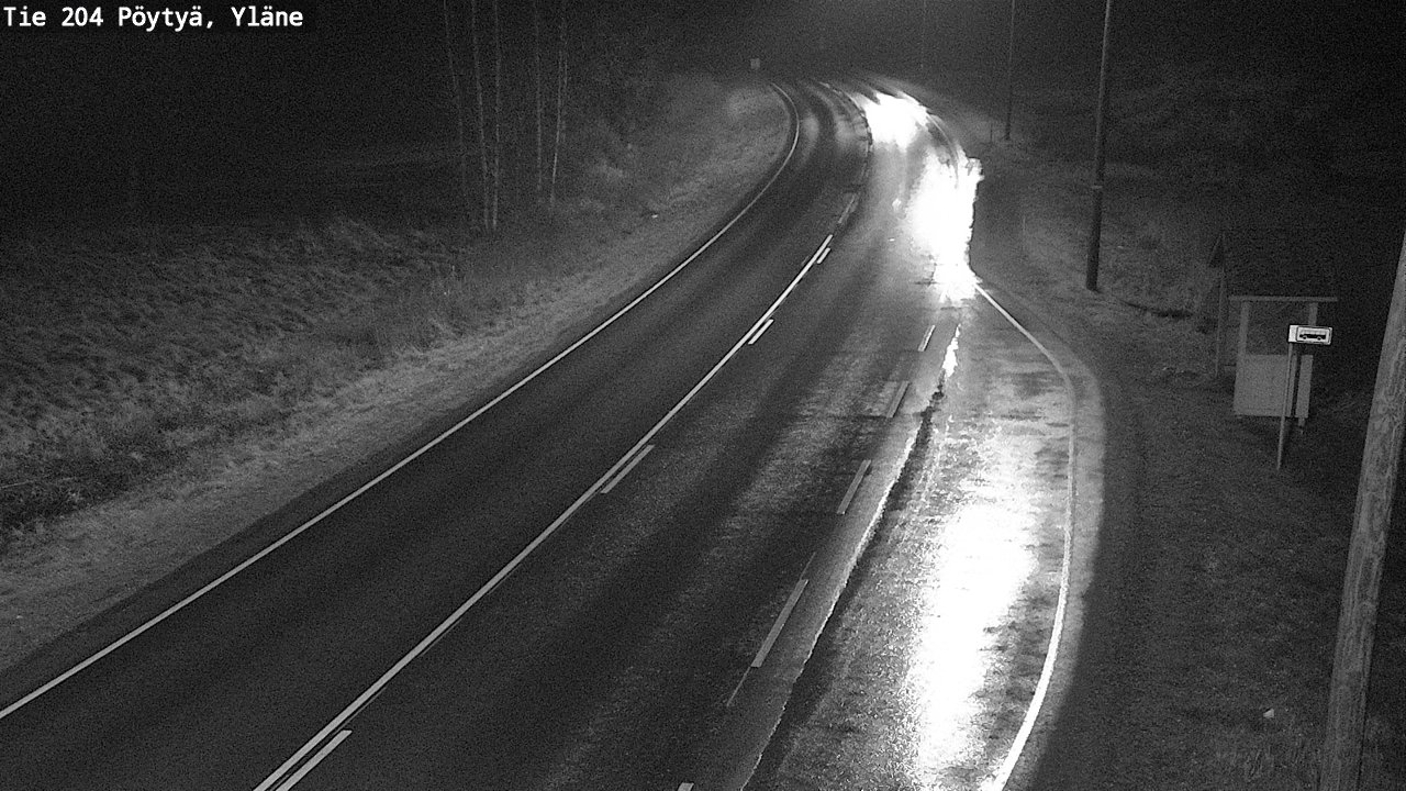 Weather Camera Image Väg 204 Pöytyä, Yläne, Pöytyä, Varsinais-Suomi
