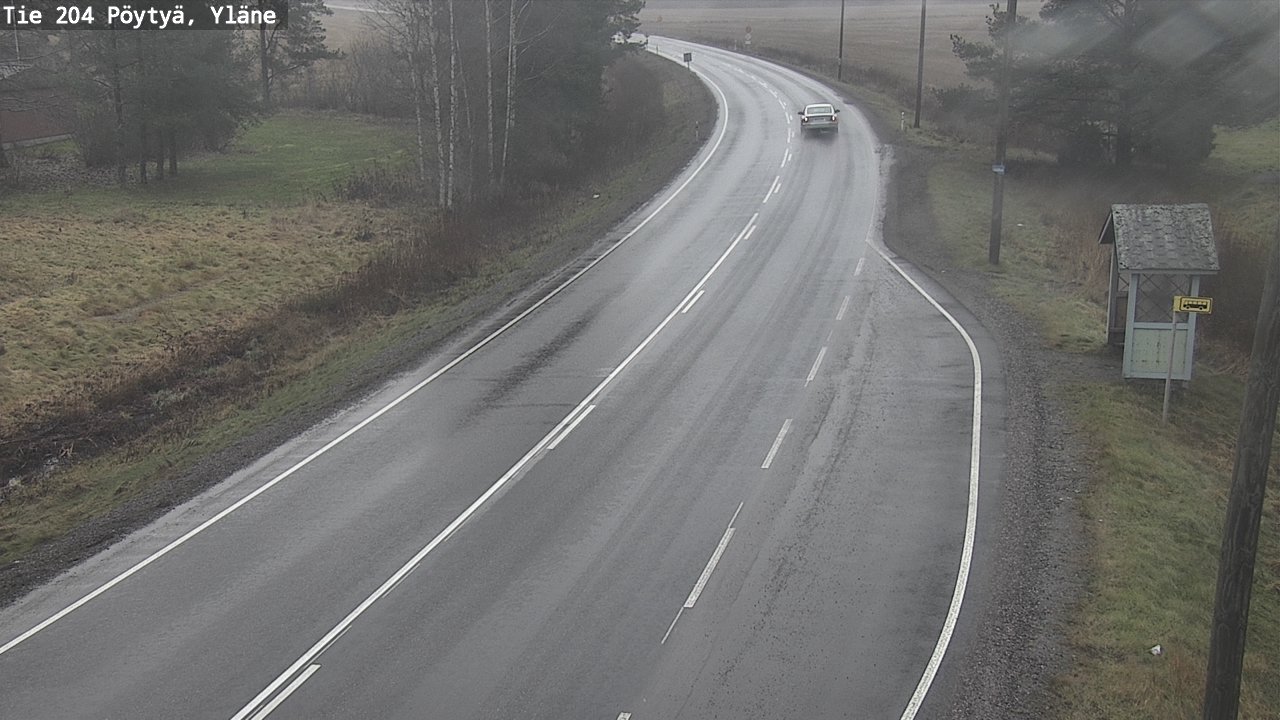 Weather Camera Image Road 204 Pöytyä, Yläne, Pöytyä, Varsinais-Suomi