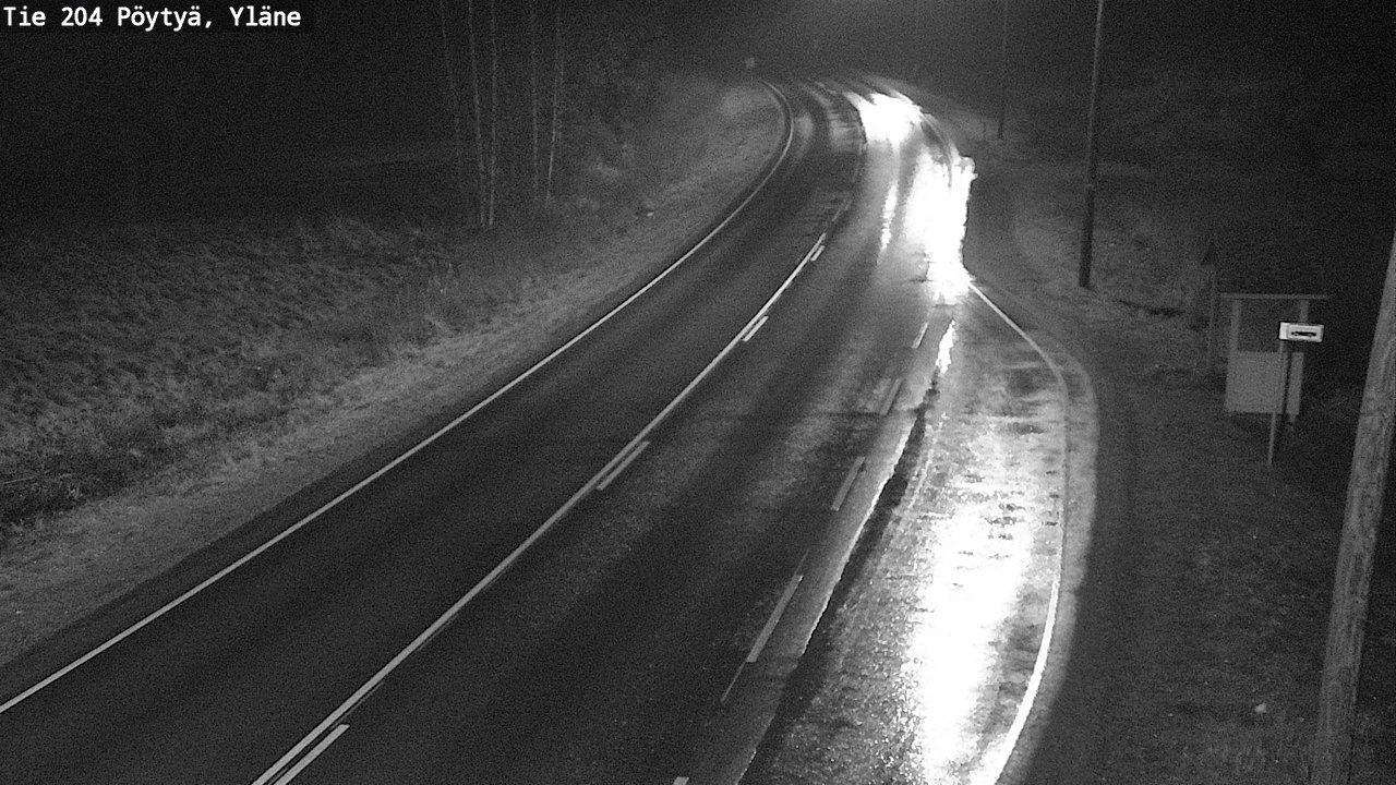 Weather Camera Image Väg 204 Pöytyä, Yläne, Pöytyä, Varsinais-Suomi