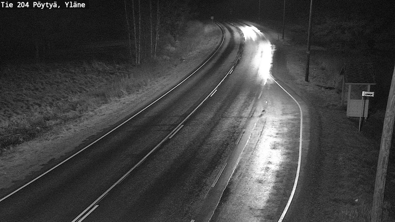 Weather Camera Image Väg 204 Pöytyä, Yläne, Pöytyä, Varsinais-Suomi