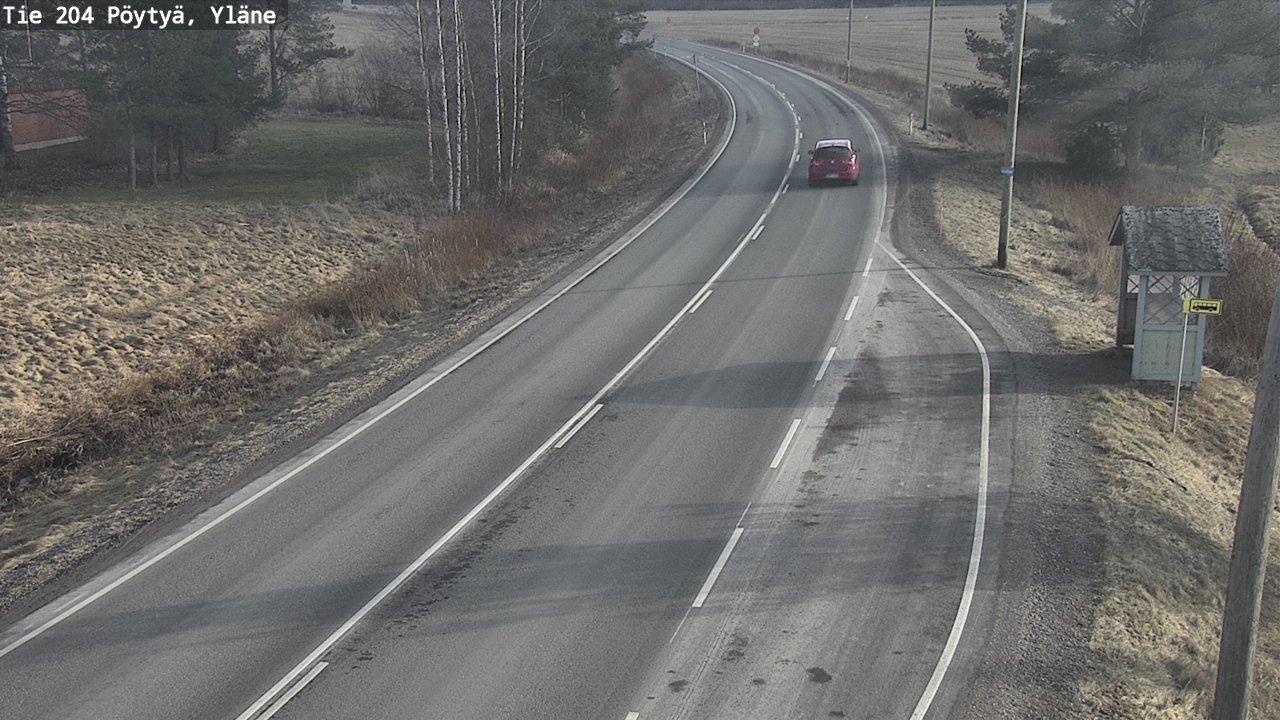 Weather Camera Image Väg 204 Pöytyä, Yläne, Pöytyä, Varsinais-Suomi