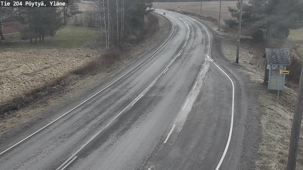 Weather Camera Image Road 204 Pöytyä, Yläne, Pöytyä, Varsinais-Suomi