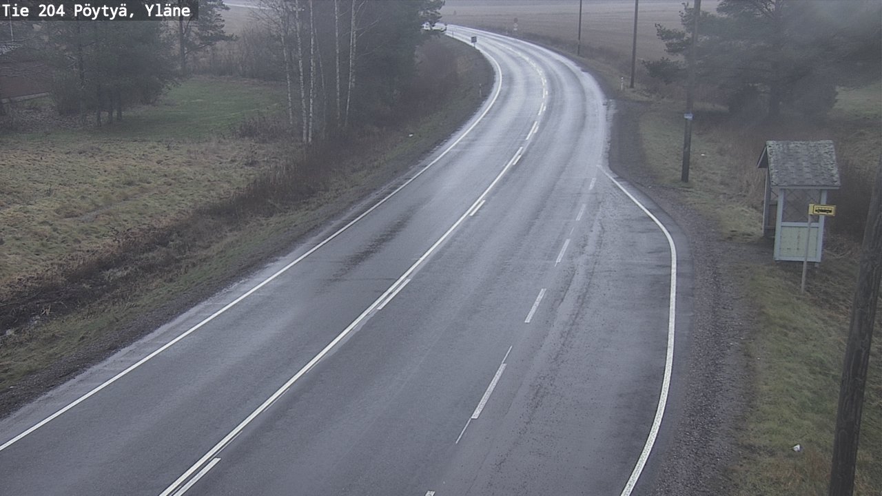 Weather Camera Image Road 204 Pöytyä, Yläne, Pöytyä, Varsinais-Suomi