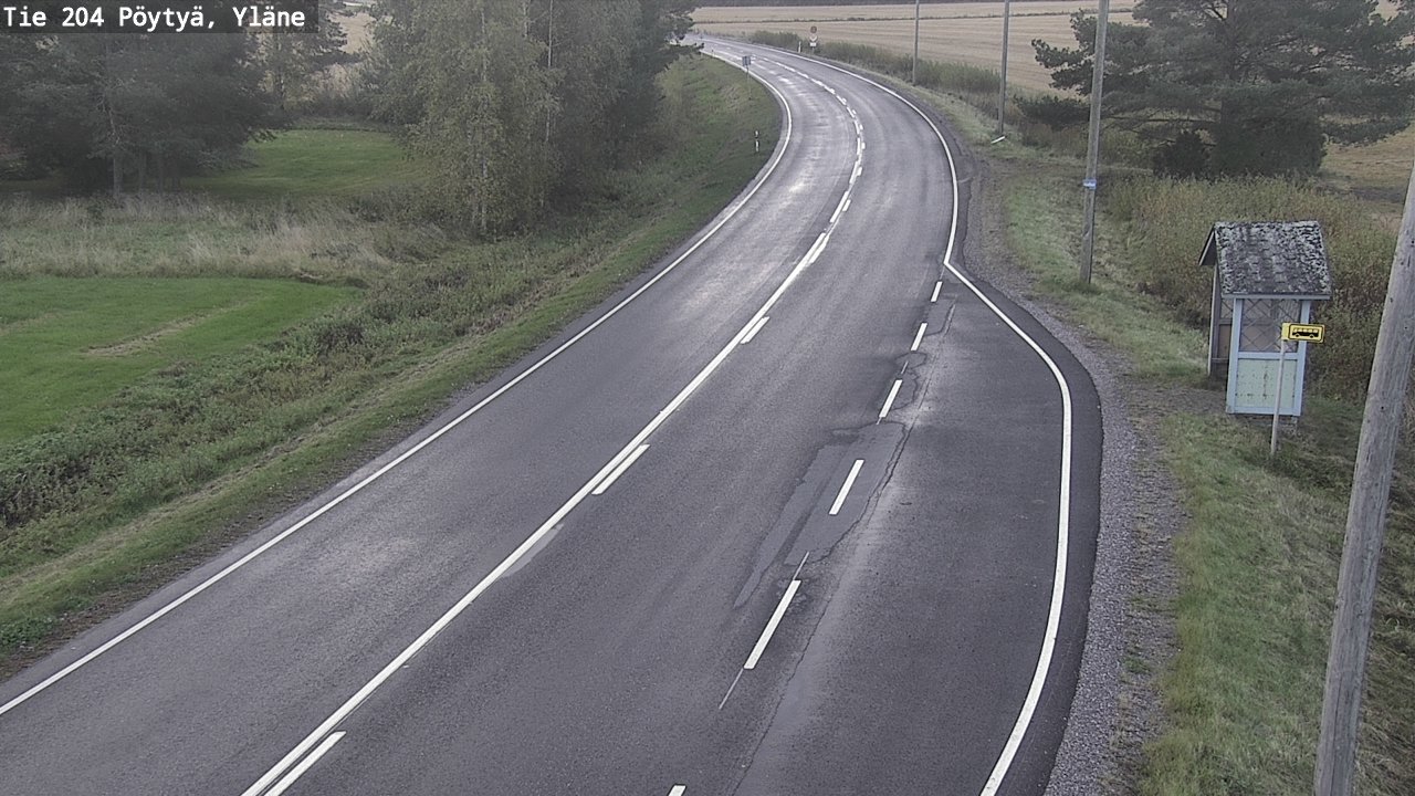 Weather Camera Image Road 204 Pöytyä, Yläne, Pöytyä, Varsinais-Suomi