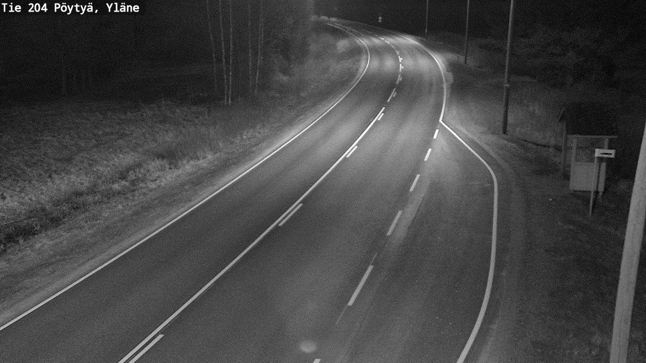 Weather Camera Image Road 204 Pöytyä, Yläne, Pöytyä, Varsinais-Suomi