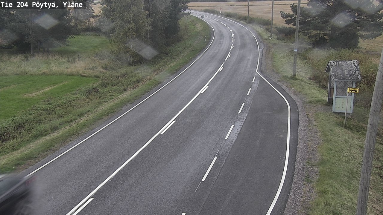 Weather Camera Image Road 204 Pöytyä, Yläne, Pöytyä, Varsinais-Suomi
