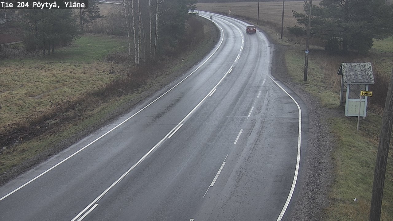 Weather Camera Image Road 204 Pöytyä, Yläne, Pöytyä, Varsinais-Suomi