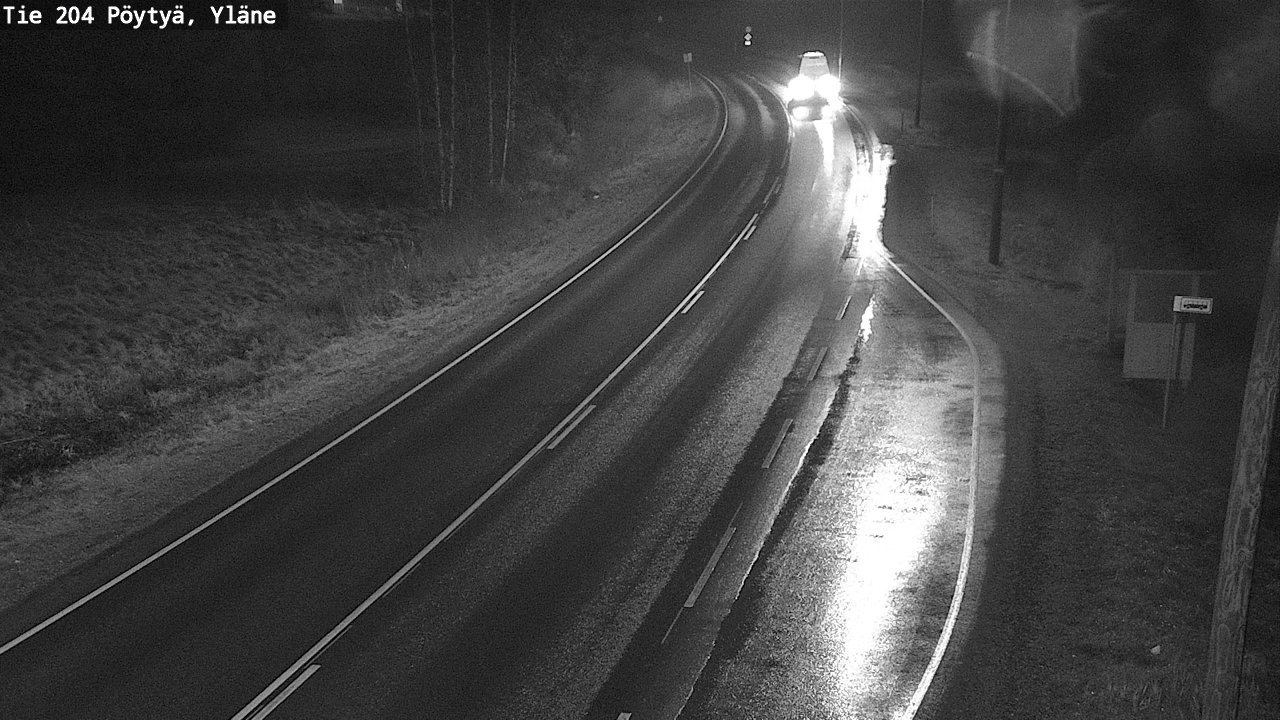Weather Camera Image Väg 204 Pöytyä, Yläne, Pöytyä, Varsinais-Suomi