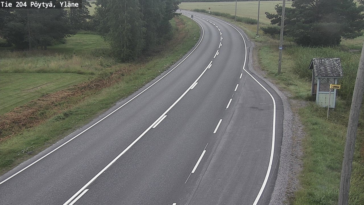 Weather Camera Image Road 204 Pöytyä, Yläne, Pöytyä, Varsinais-Suomi