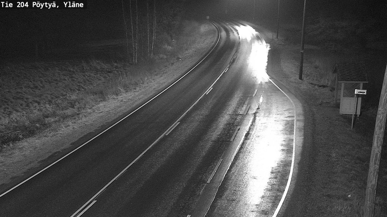 Weather Camera Image Väg 204 Pöytyä, Yläne, Pöytyä, Varsinais-Suomi