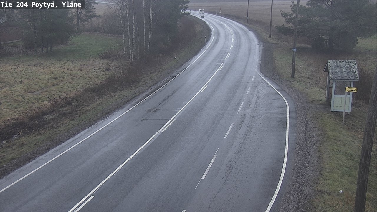 Weather Camera Image Road 204 Pöytyä, Yläne, Pöytyä, Varsinais-Suomi