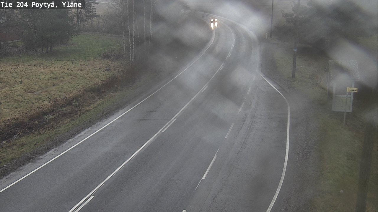 Weather Camera Image Väg 204 Pöytyä, Yläne, Pöytyä, Varsinais-Suomi