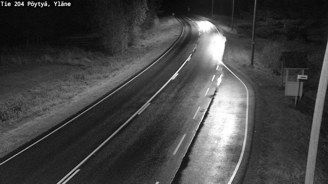 Weather Camera Image Road 204 Pöytyä, Yläne, Pöytyä, Varsinais-Suomi