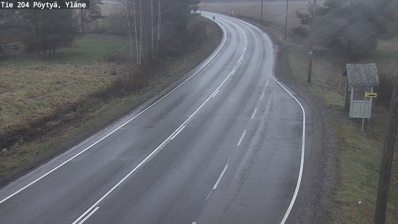 Weather Camera Image Road 204 Pöytyä, Yläne, Pöytyä, Varsinais-Suomi