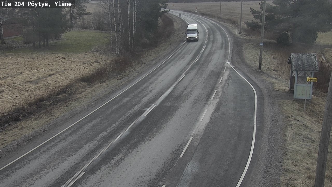 Weather Camera Image Road 204 Pöytyä, Yläne, Pöytyä, Varsinais-Suomi