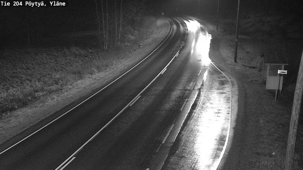 Weather Camera Image Väg 204 Pöytyä, Yläne, Pöytyä, Varsinais-Suomi