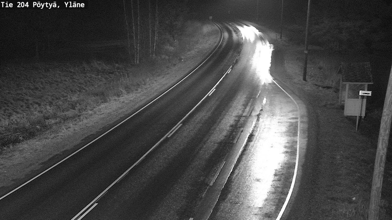 Weather Camera Image Väg 204 Pöytyä, Yläne, Pöytyä, Varsinais-Suomi