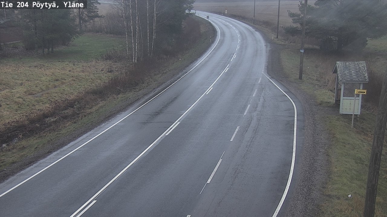 Weather Camera Image Road 204 Pöytyä, Yläne, Pöytyä, Varsinais-Suomi