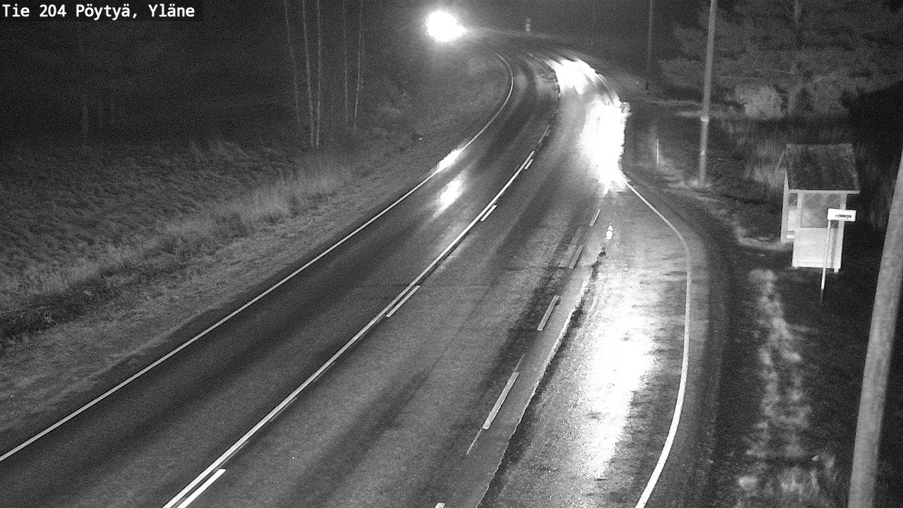 Weather Camera Image Väg 204 Pöytyä, Yläne, Pöytyä, Varsinais-Suomi