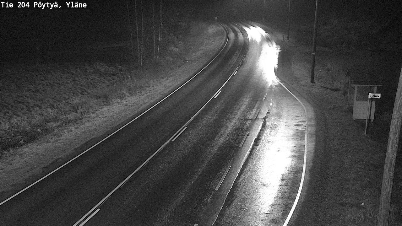 Weather Camera Image Väg 204 Pöytyä, Yläne, Pöytyä, Varsinais-Suomi