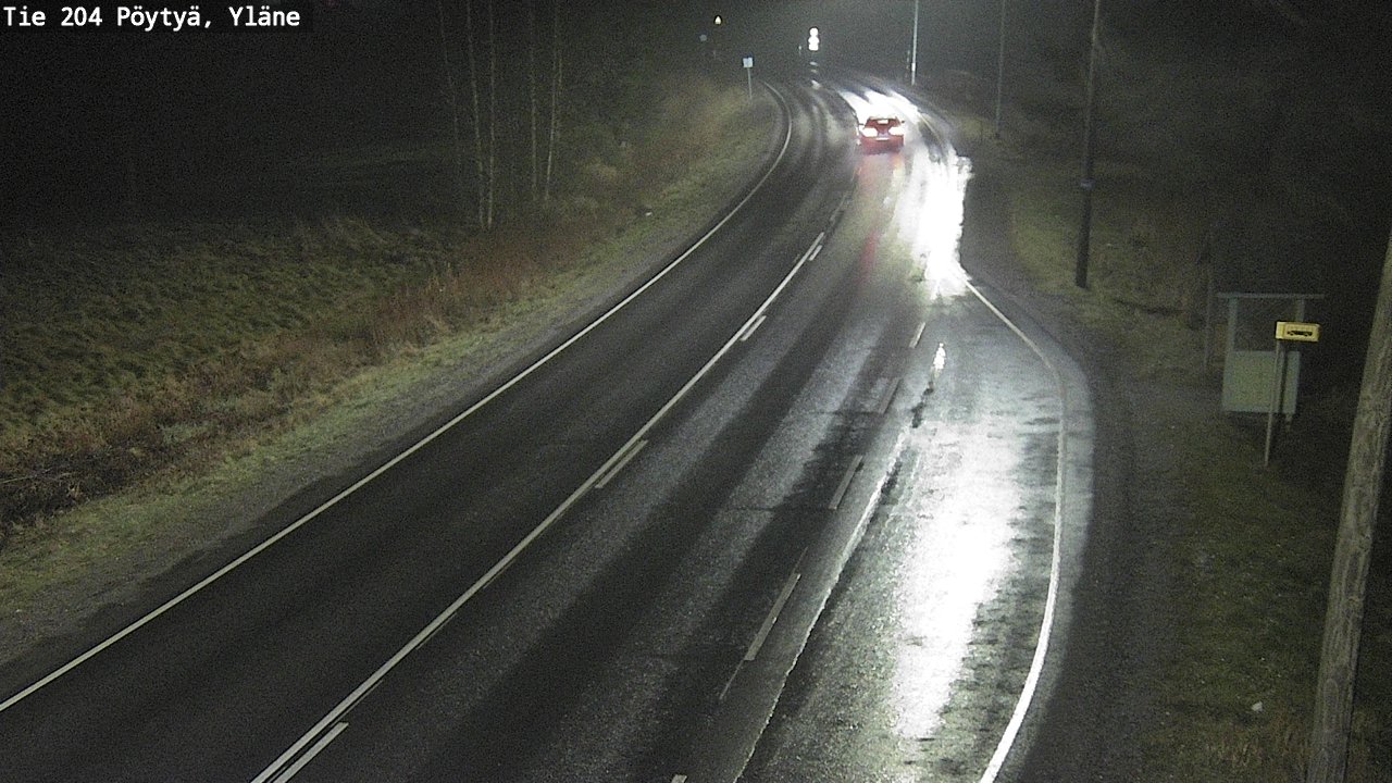 Weather Camera Image Väg 204 Pöytyä, Yläne, Pöytyä, Varsinais-Suomi