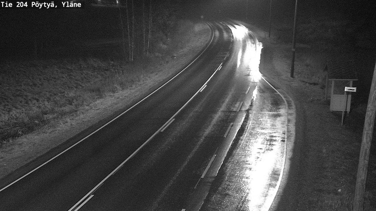 Weather Camera Image Väg 204 Pöytyä, Yläne, Pöytyä, Varsinais-Suomi