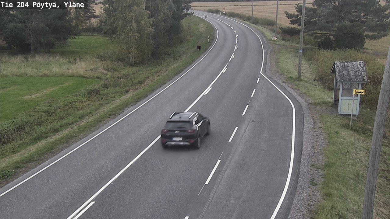 Weather Camera Image Road 204 Pöytyä, Yläne, Pöytyä, Varsinais-Suomi
