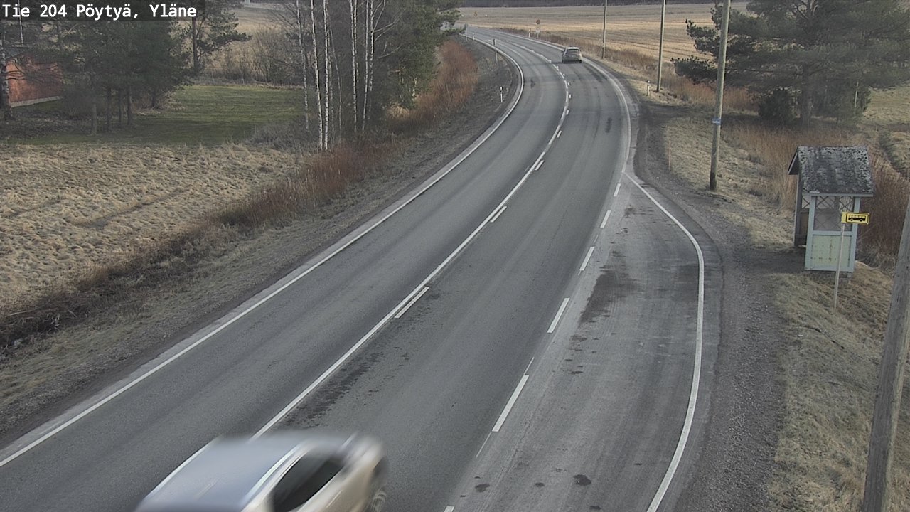 Weather Camera Image Väg 204 Pöytyä, Yläne, Pöytyä, Varsinais-Suomi
