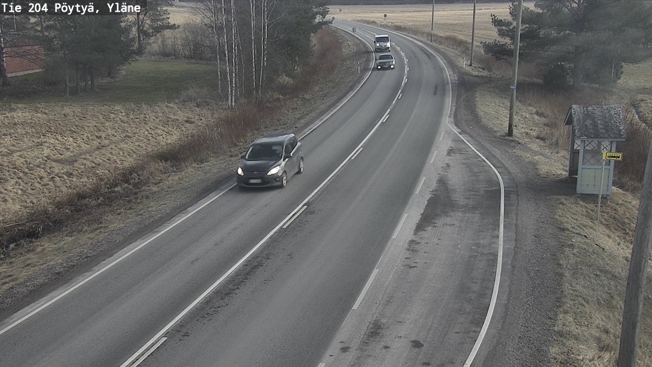 Weather Camera Image Väg 204 Pöytyä, Yläne, Pöytyä, Varsinais-Suomi