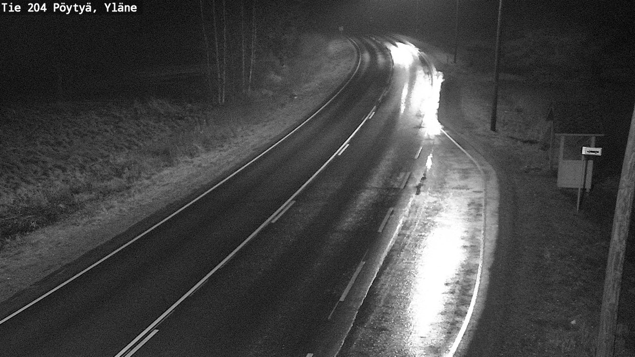 Weather Camera Image Väg 204 Pöytyä, Yläne, Pöytyä, Varsinais-Suomi