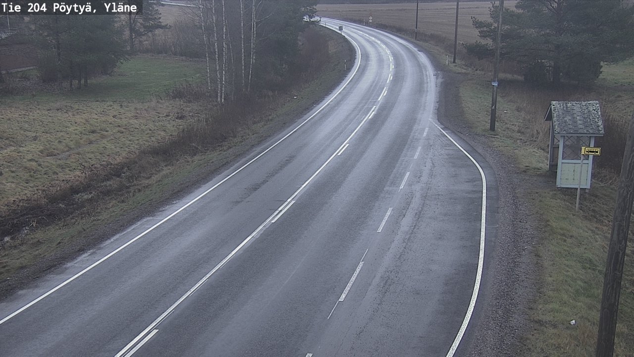 Weather Camera Image Road 204 Pöytyä, Yläne, Pöytyä, Varsinais-Suomi